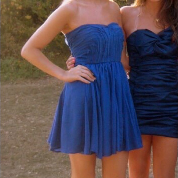 Foreign Exchange Strapless Cobalt Blue Dress - Picture 4 of 4